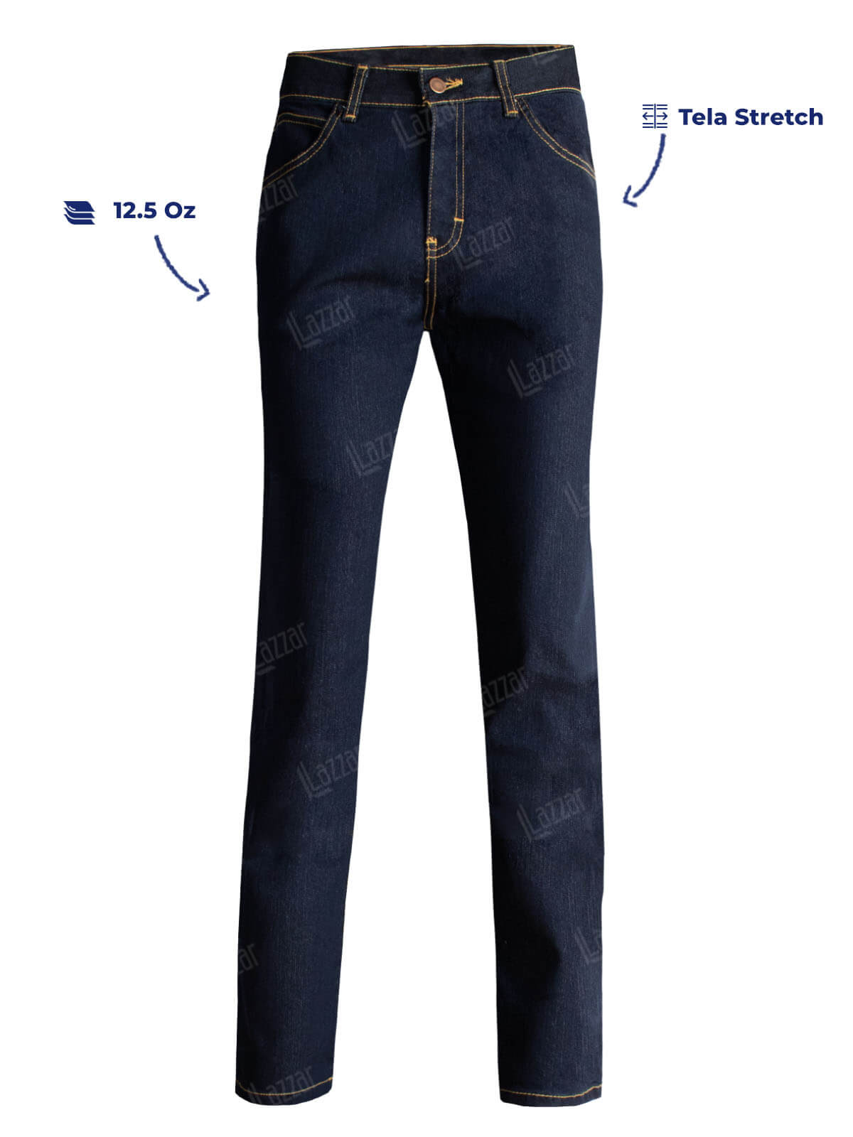 Pantalones industriales 14 Onzas , color azul oscuro tienda de epp
