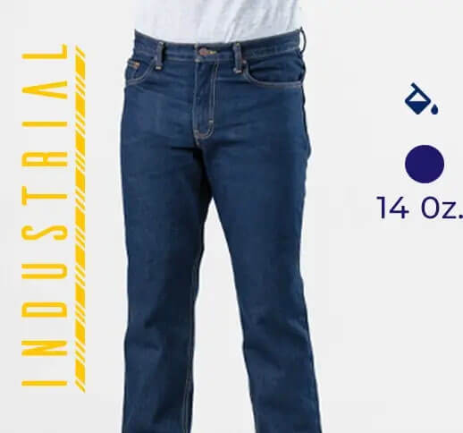 Pantalones de Mezclilla Industrial para Hombre 14 Onzas